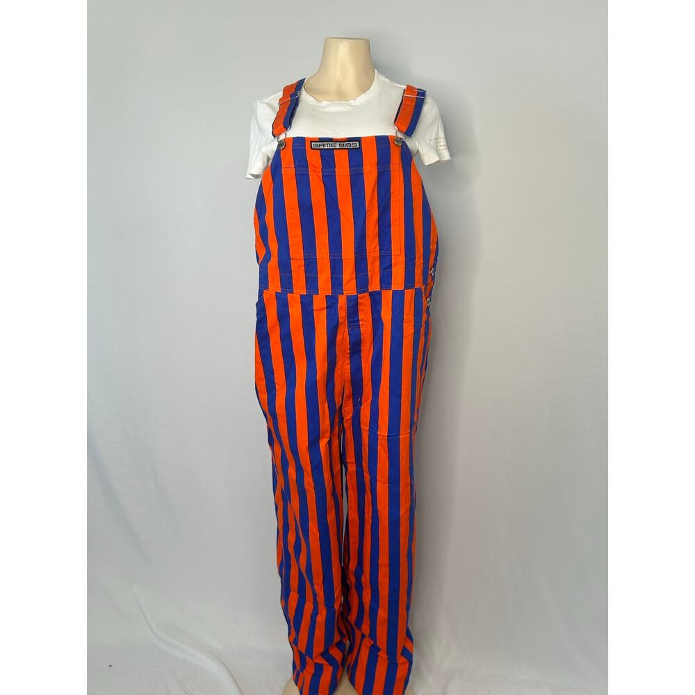 Game Bibs Florida Gators Orange Blue Stripe Overalls Adult XL Tailgate game day